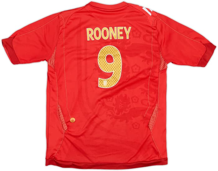 2006-08 England Away Shirt Rooney #9 - 5/10 - (L.Boys)