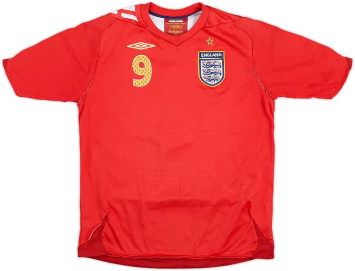 2006-08 England Away Shirt Rooney #9 - 5/10 - (L.Boys)
