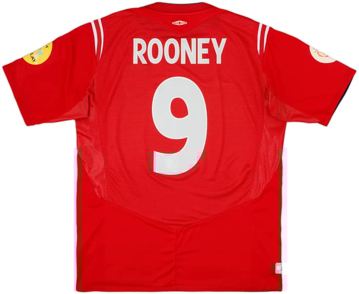 2004-06 England 'vs Croatia' Away Shirt Rooney #9 - 5/10 - (L)