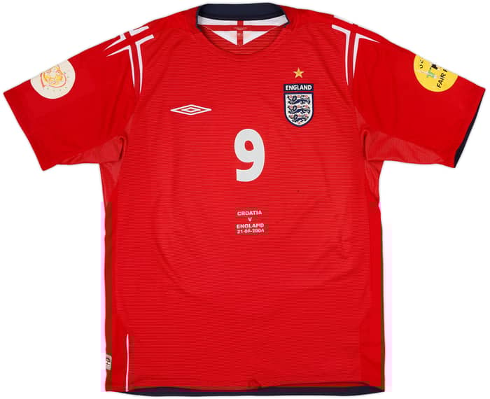 2004-06 England 'vs Croatia' Away Shirt Rooney #9 - 5/10 - (L)