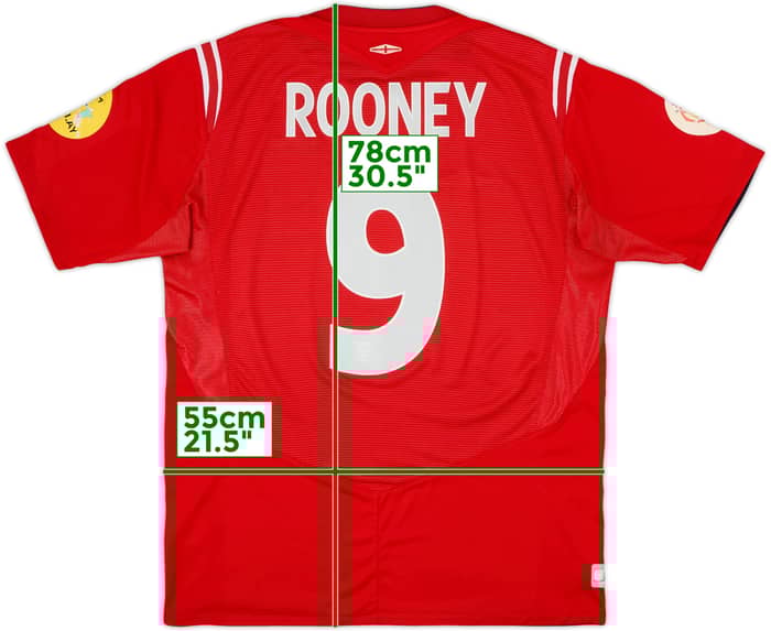 2004-06 England 'vs Croatia' Away Shirt Rooney #9 - 5/10 - (L)