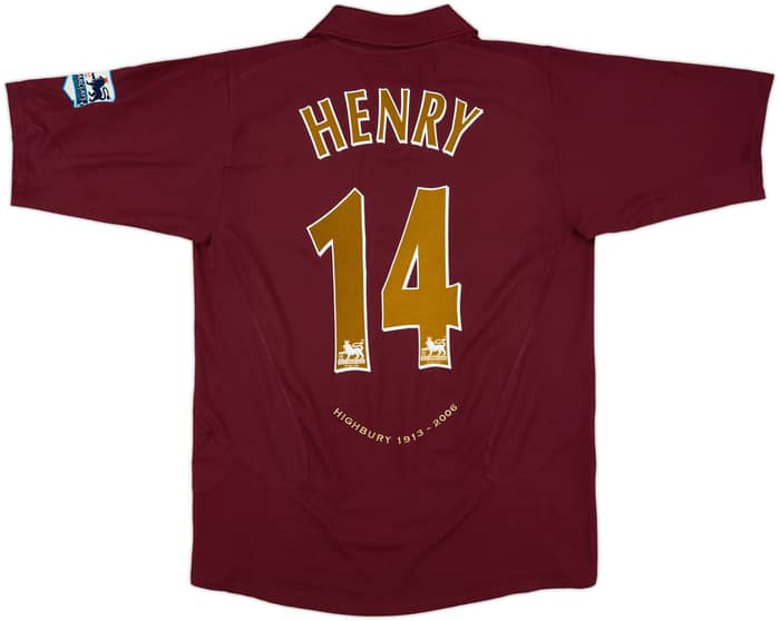 2005-06 Arsenal Home Shirt Henry #14 - 10/10 - (L)