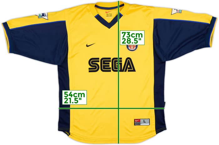 1999-01 Arsenal Away Shirt Silvinho #16 - 8/10 - (L)