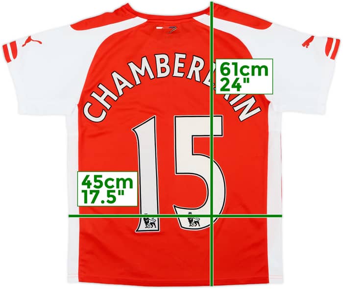 2014-15 Arsenal Home Shirt Chamberlain #15 - 6/10 - (XL.Boys)