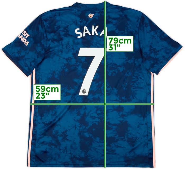 2020-21 Arsenal Third Shirt Saka #7 - 10/10 - (XL)
