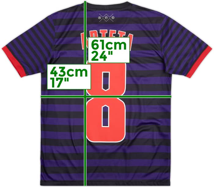 2012-13 Arsenal Away Shirt Arteta #8 - 8/10 - (L.Boys)