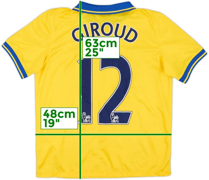 Camiseta de visitante del Arsenal 2013-14 Giroud #12 - 10/10 - (XL.Niños)