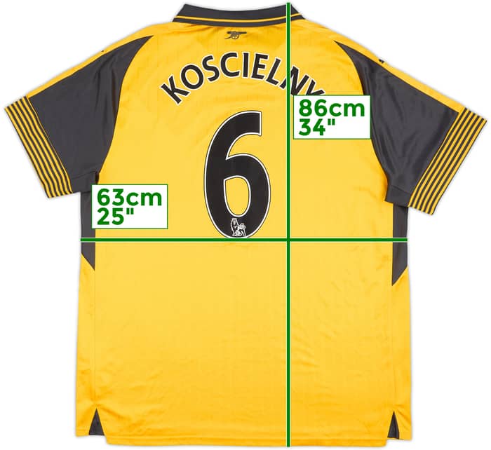 Camiseta de visitante del Arsenal 2016-17 Koscielny #6 - 8/10 - (3XL)