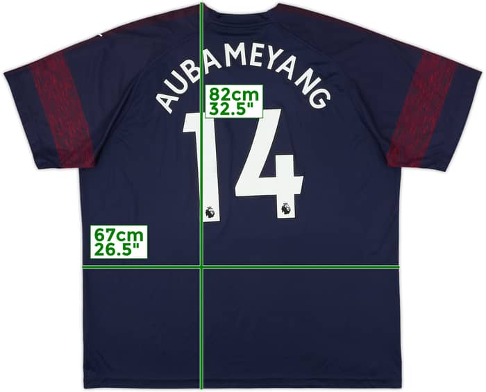 2018-19 Arsenal Away Shirt Aubameyang #14 - 6/10 - (3XL)