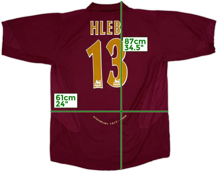 2005-06 Arsenal Home Shirt Hleb #13 - 8/10 - (XXL)