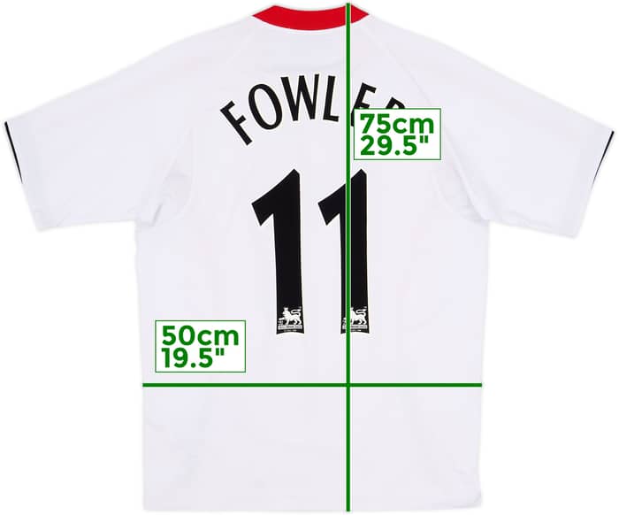2005-06 Liverpool Away Shirt Fowler #11 - 9/10 - (M)