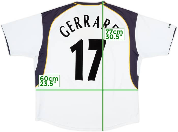 2001-03 Liverpool Away Shirt Gerrard #17 - 5/10 - (XXL)