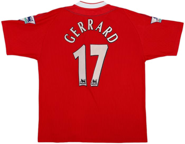 2002-04 Liverpool Home Shirt Gerrard #17 - 6/10 - (L)
