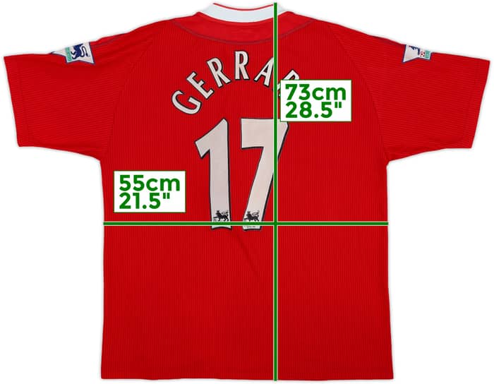 2002-04 Liverpool Home Shirt Gerrard #17 - 6/10 - (L)