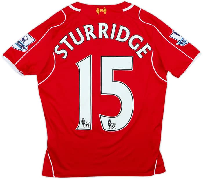 2014-15 Liverpool Home Shirt Sturridge #15 - 5/10 - (M.Boys)