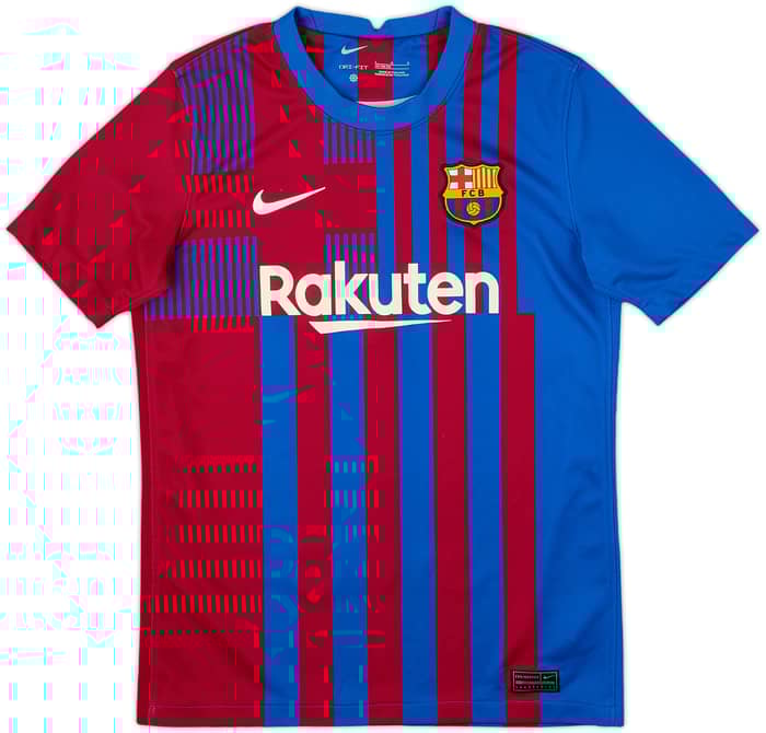 2021-22 Barcelona Home Shirt - 8/10 - (L.Boys)