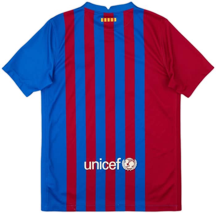 2021-22 Barcelona Home Shirt - 8/10 - (L.Boys)