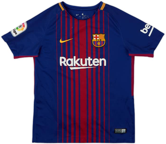 2017-18 Barcelona Home Shirt - 7/10 - (M.Boys)