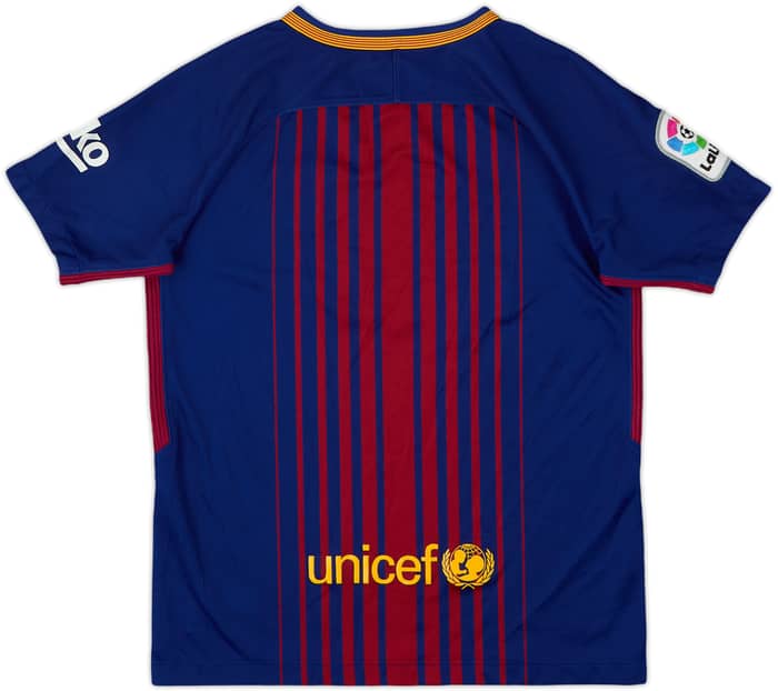 2017-18 Barcelona Home Shirt - 7/10 - (M.Boys)