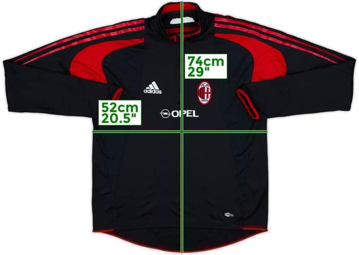 2004-05 AC Milan adidas 1/4 Zip Drill Top - 7/10 - (M/L)