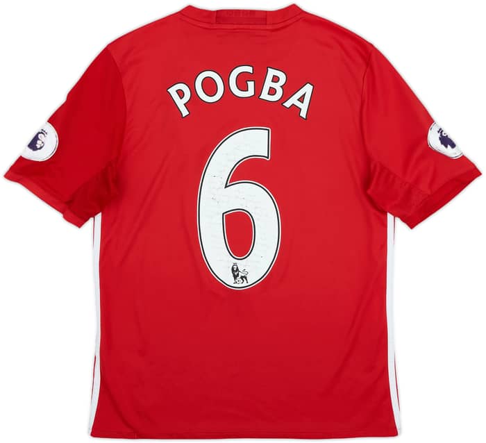 2016-17 Manchester United Home Shirt Pogba #6 - 6/10 - (XL.Boys)