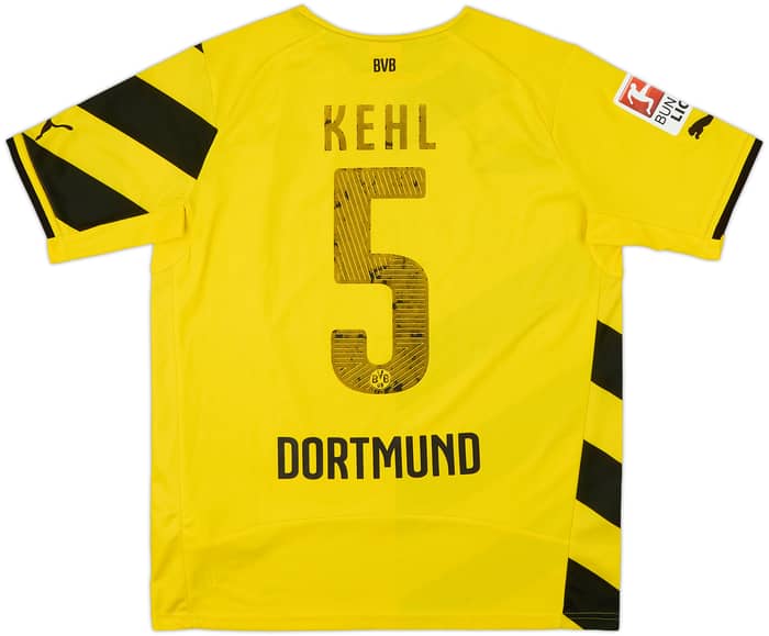 2014-15 Borussia Dortmund Home Shirt Kehl #5 - 4/10 - (XL.Boys)