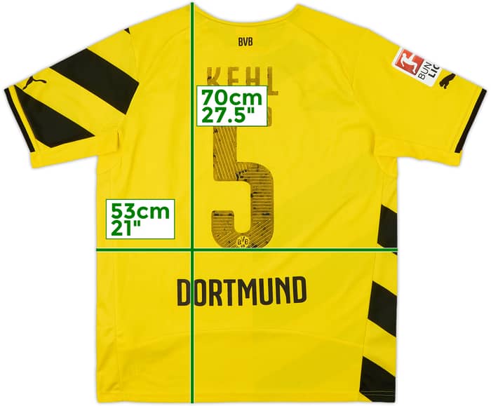 2014-15 Borussia Dortmund Home Shirt Kehl #5 - 4/10 - (XL.Boys)