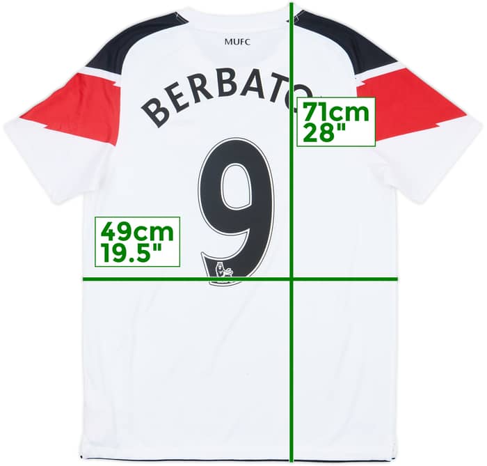 2010-12 Manchester United Away Shirt Berbatov #9 - 8/10 - (XL.Boys)