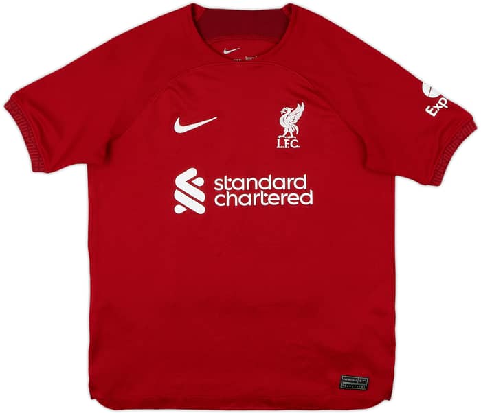 2022-23 Liverpool Home Shirt Salah #11 - 8/10 - (L.Boys)