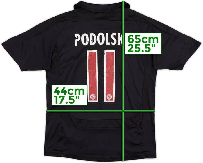 2007-08 Bayern Munich Third Shirt Podolski #11 - 5/10 - (L.Boys)