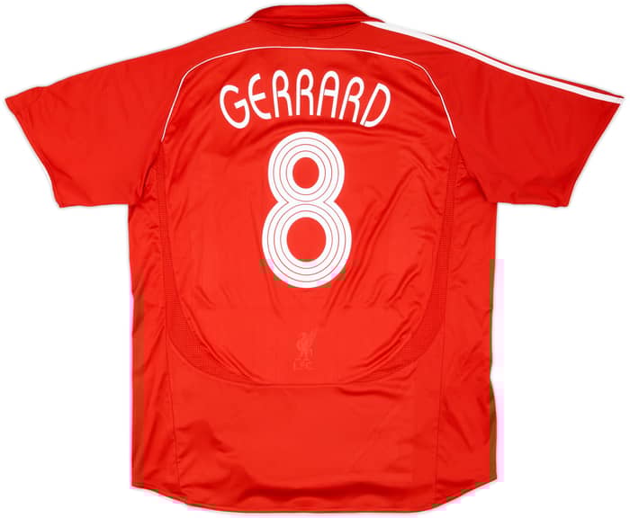2006-08 Liverpool Home Shirt Gerrard #8 - 6/10 - (XL)