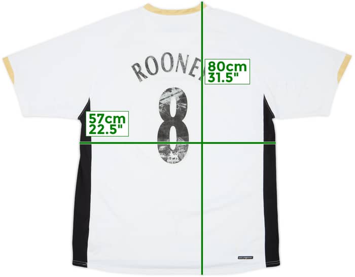 2006-08 Manchester United Away Shirt Rooney #8 - 4/10 - (XL)