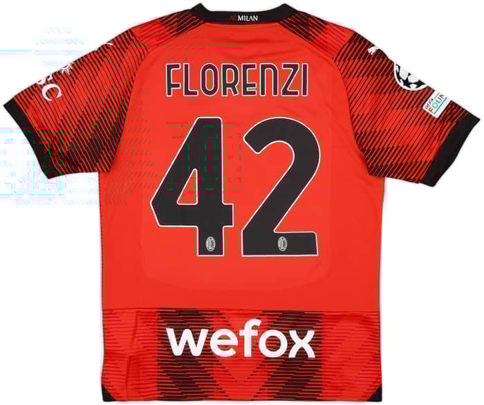 2023-24 AC Milan Home Shirt Florenzi #42 - 8/10 - (M)
