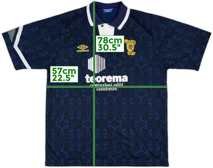 1991-94 Scotland Home Shirt #8 - 8/10 - (L)