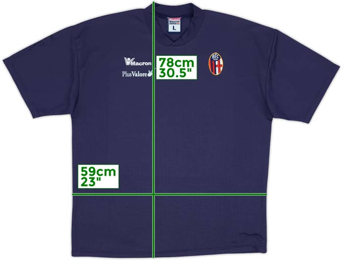 2001-02 Bologna Macron Signed Training Shirt - 8/10 - (L)