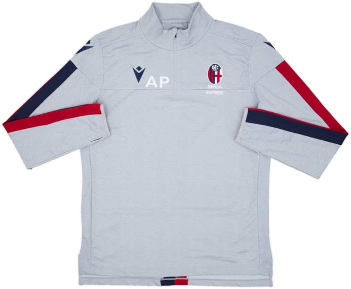 Top de entrenamiento con cremallera de 1/4 para el personal Macron del Bologna 2019-20 AP - 8/10 - (XL)
