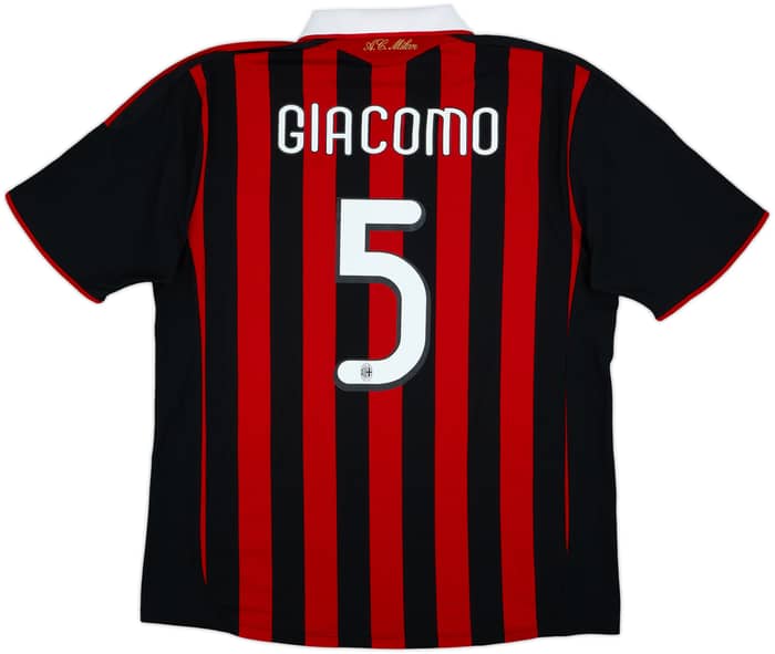 2009-10 AC Milan Home Shirt Giacomo #5 - 7/10 - (XL)