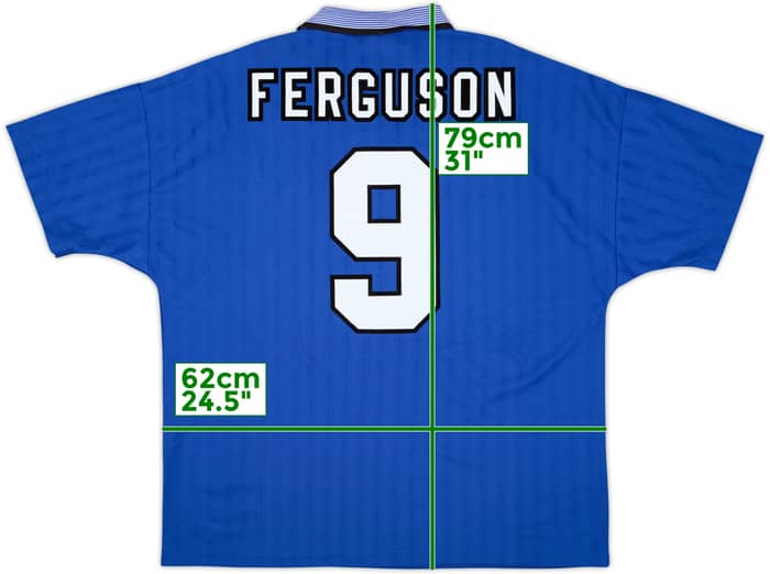 1995-97 Everton Home Shirt Ferguson #9 - 8/10 - (XXL)