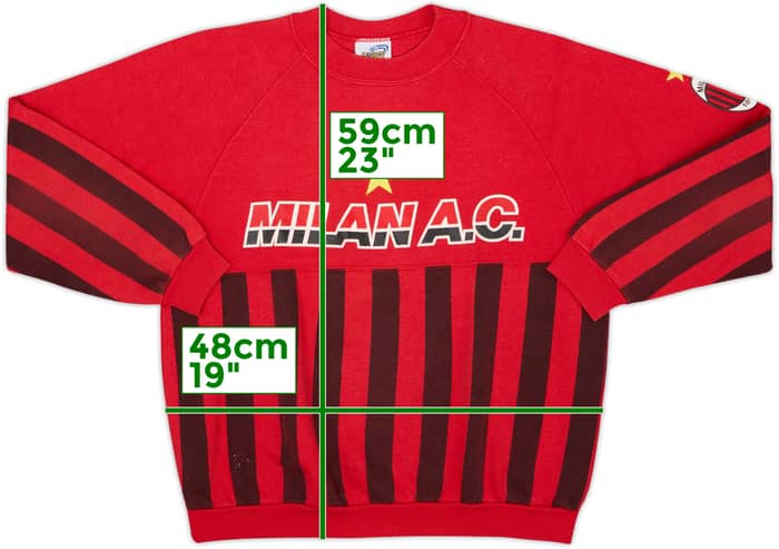 1990-91 AC Milan Le Felpe dei Grandi Club Sweat Top - 8/10 - (S)