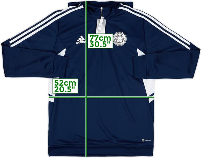 2022-23 Leicester 1/4 Zip Hooded Drill Top (L)