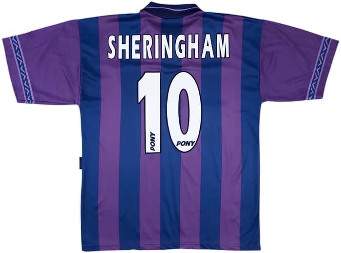 1995-97 Tottenham Away Shirt Sheringham #10 - 8/10 - (M)