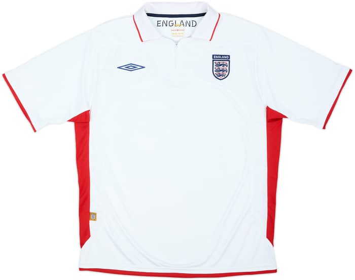 2006-08 England Umbro 1/4 Zip Polo Shirt - 8/10 - (L)