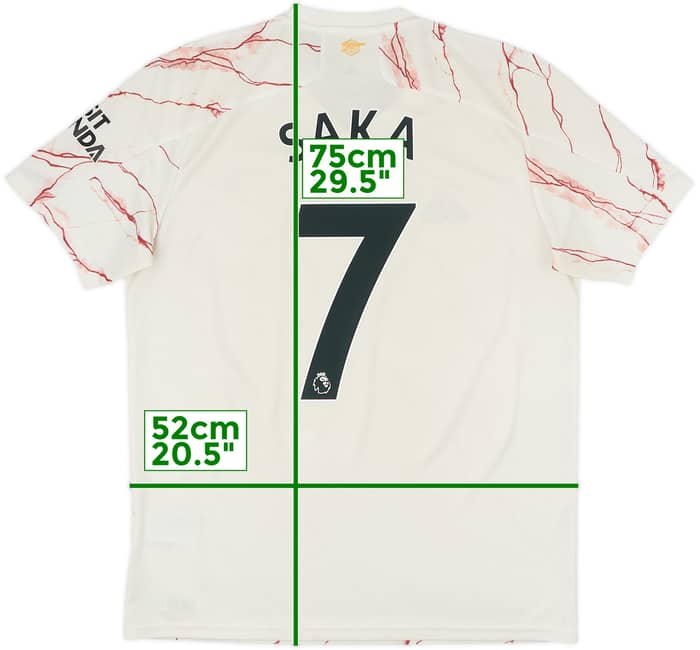 2020-21 Arsenal Away Shirt Saka #7 - 6/10 - (L)