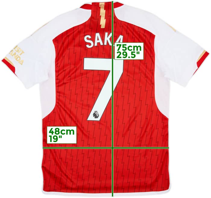 2023-24 Arsenal Home Shirt Saka #7 - 9/10 - (M)