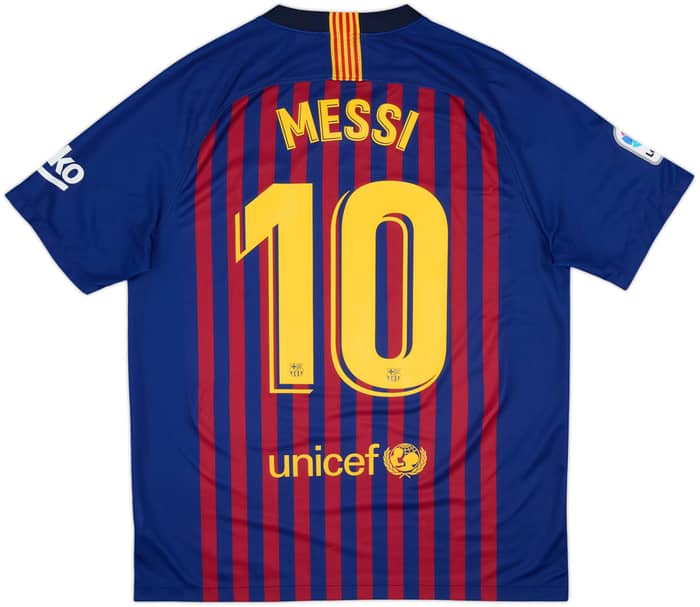 2018-19 Barcelona Home Shirt Messi #10 - 8/10 - (L)