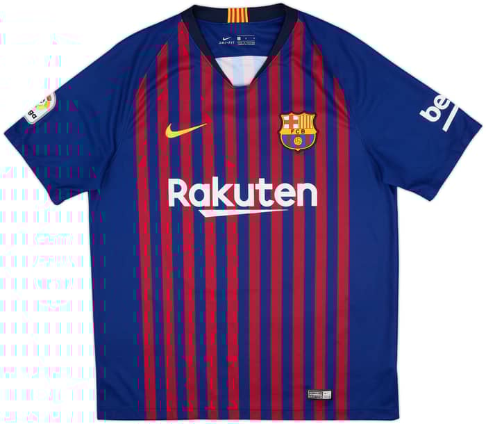 2018-19 Barcelona Home Shirt Messi #10 - 8/10 - (L)