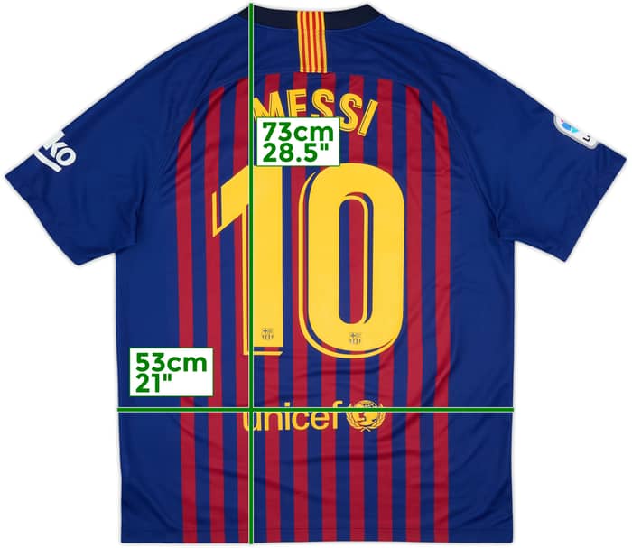 2018-19 Barcelona Home Shirt Messi #10 - 8/10 - (L)