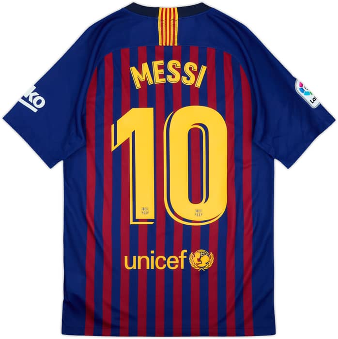 2018-19 Barcelona Home Shirt Messi #10 - 9/10 - (S)