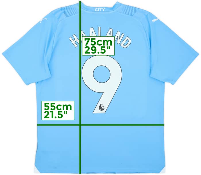 2023-24 Manchester City Home Shirt Haaland #9 (L)