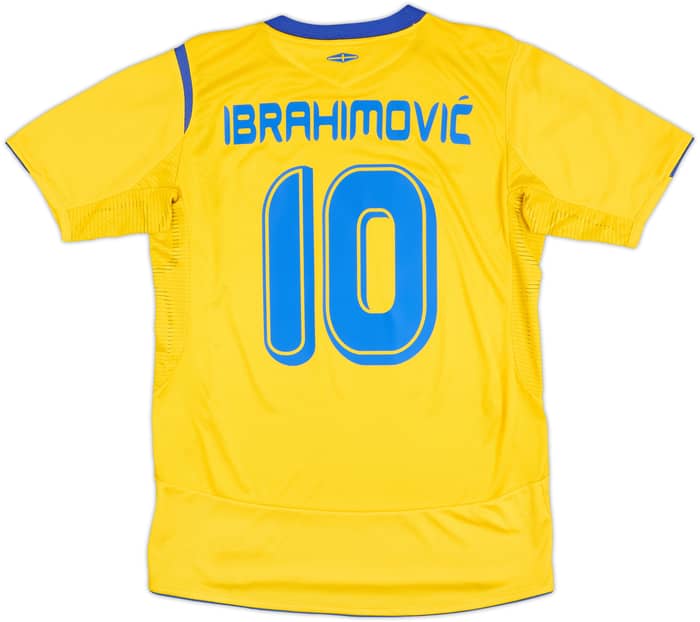 2005-06 Sweden Home Shirt Ibrahimovic #10 - 9/10 - (S)